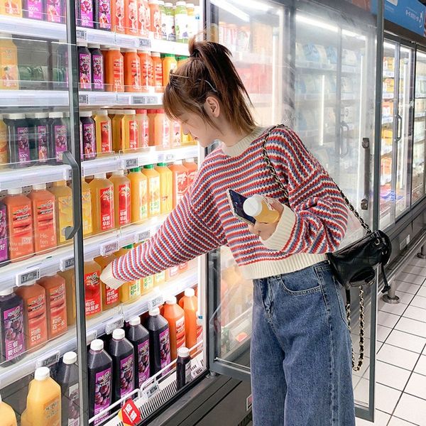 новые свитера для пуловера sweatertop sweaterautumn и зима 2020 женской одежда корейской версия универсального studentsloose и ленивых полос, White;black
новые свитера для пуловера sweatertop sweaterautumn и зима 2020 женской одежда корейской версия универсального studentsloose и ленивых полос, White;black