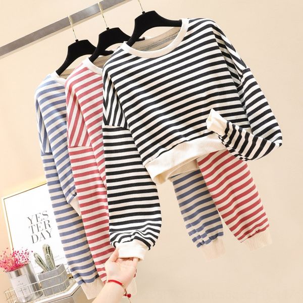 long sleeve t-shirt women's fall winter 2020 korean version loose t-shirt sweater fashion high waist short casual stripe sweater women, Black
long sleeve t-shirt women's fall winter 2020 korean version loose t-shirt sweater fashion high waist short casual stripe sweater women, Black