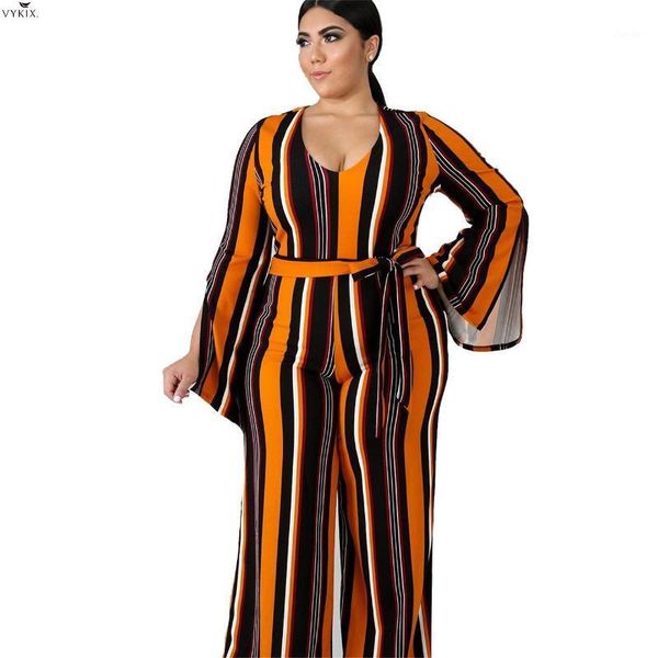xl-4xl spring plus size women v neck full sleeve women jumpsuits striped print sashes bodycon one piece club rompers1, Black;white
xl-4xl spring plus size women v neck full sleeve women jumpsuits striped print sashes bodycon one piece club rompers1, Black;white