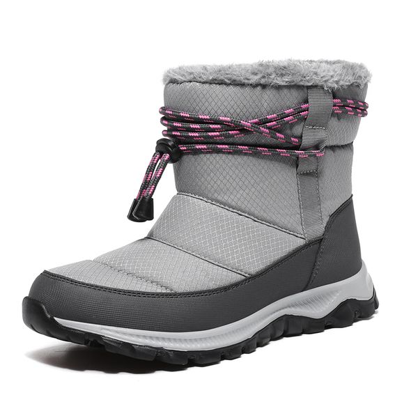high snow shoes women winter outdoor walking sneakers fashion plush boots warm velvet non-slip snow shoes for cold weather, Black 
high snow shoes women winter outdoor walking sneakers fashion plush boots warm velvet non-slip snow shoes for cold weather, Black