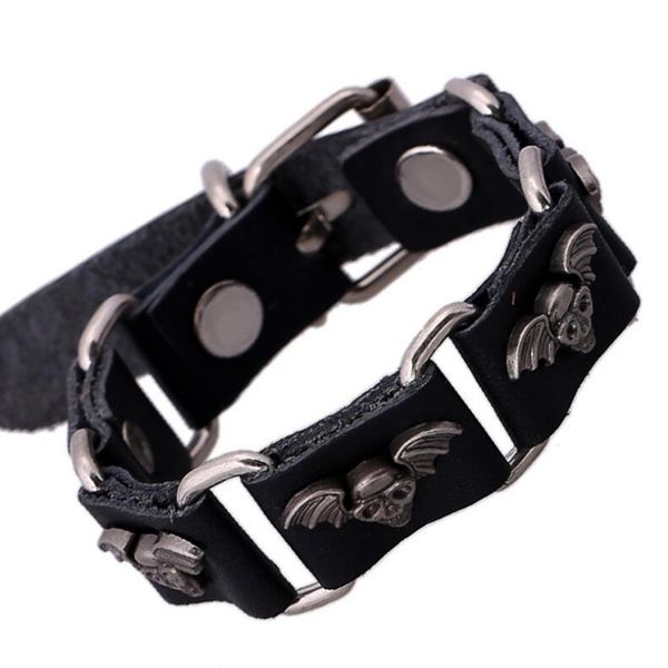 charm bracelets gothic punk rock skull jewelry fashion black leather metal skeleton charms wristbands bangle wrap men women hiphop, Golden;silver
charm bracelets gothic punk rock skull jewelry fashion black leather metal skeleton charms wristbands bangle wrap men women hiphop, Golden;silver