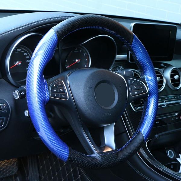 universal carbon fiber leather car steering wheel cover 15 inch auto steering-wheel braid stitch on wrap with needle thread
universal carbon fiber leather car steering wheel cover 15 inch auto steering-wheel braid stitch on wrap with needle thread