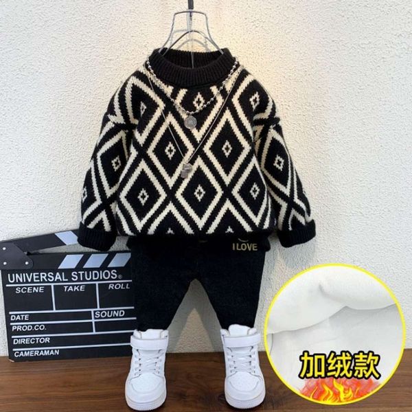 sweater 2020 plush new boys' t-shirt autumn winter girls' pullover, Blue
sweater 2020 plush new boys' t-shirt autumn winter girls' pullover, Blue