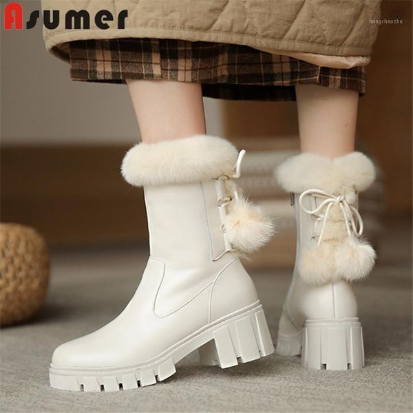 boots asumer genuine leather women wool thick fur snow high heels platform casual shoes sweet winter ankle women1, Black
boots asumer genuine leather women wool thick fur snow high heels platform casual shoes sweet winter ankle women1, Black