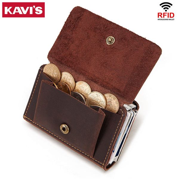 kavis automatic card holder genuine leather men id aluminum alloy anti-degaussing card wallets case coin holder male mini bag lj200907, Brown;gray
kavis automatic card holder genuine leather men id aluminum alloy anti-degaussing card wallets case coin holder male mini bag lj200907, Brown;gray
