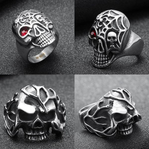 europe and the united states retro jewelry 316l stainless steel men's personality skull ring fashion titanium steel retro ring ing, Silver
europe and the united states retro jewelry 316l stainless steel men's personality skull ring fashion titanium steel retro ring ing, Silver