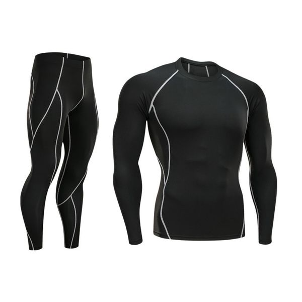 drying sports suit men's elastic quick tights running training basketball long sleeve 2-piece set, Gray
drying sports suit men's elastic quick tights running training basketball long sleeve 2-piece set, Gray