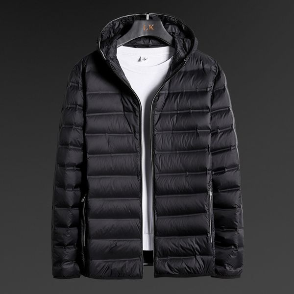 2021 new down men's hooded stand collar short large middle-aged lightweight thin et, Black
2021 new down men's hooded stand collar short large middle-aged lightweight thin et, Black