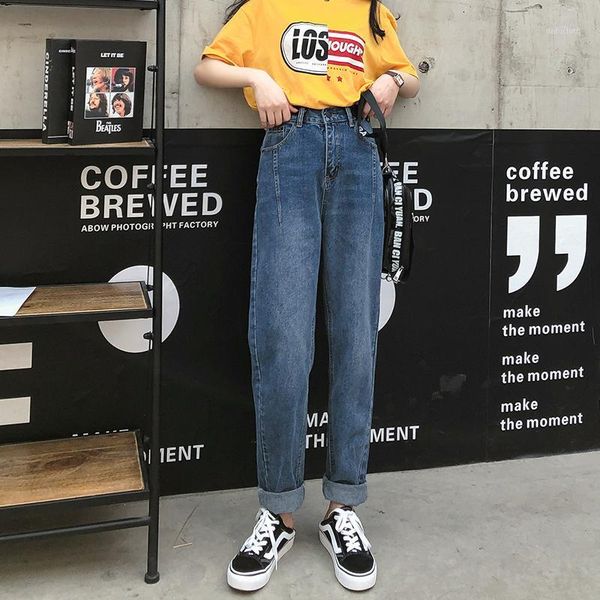 wide-legged jeans women spring and autumn period women's clothing tall waist students bf loose pants1, Blue
wide-legged jeans women spring and autumn period women's clothing tall waist students bf loose pants1, Blue