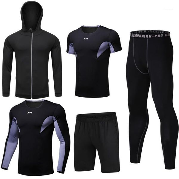 running sets sports tracksuit clothes for men's 5 pieces compression jogging homme set basketball tights suits gym fitness sportswear1, Black;blue
running sets sports tracksuit clothes for men's 5 pieces compression jogging homme set basketball tights suits gym fitness sportswear1, Black;blue