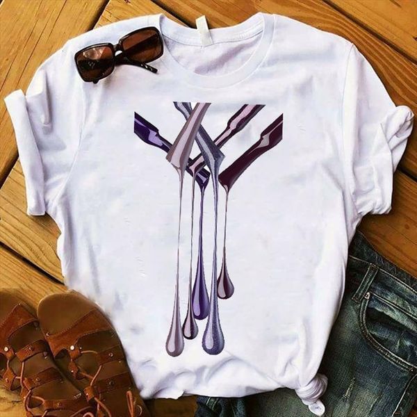 women lady t shirt finger nail 3d printed tshirt ladies short sleeve loose tee shirt women female clothes graphic t-shirt, White
women lady t shirt finger nail 3d printed tshirt ladies short sleeve loose tee shirt women female clothes graphic t-shirt, White