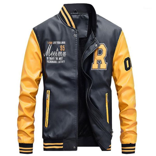 men's pu leather autumn winter man jacket 2020 fleece warm men coat baseball stand overcoat male clothes outwear1, Black;brown
men's pu leather autumn winter man jacket 2020 fleece warm men coat baseball stand overcoat male clothes outwear1, Black;brown