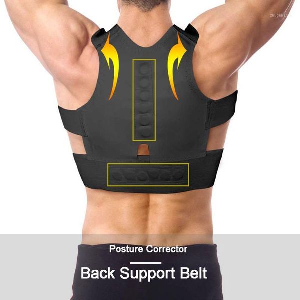 adjustable back support belt kyphosis posture correction magnetic therapy shoulder spine corrector brace corset 12 magnets1, Black;gray
adjustable back support belt kyphosis posture correction magnetic therapy shoulder spine corrector brace corset 12 magnets1, Black;gray