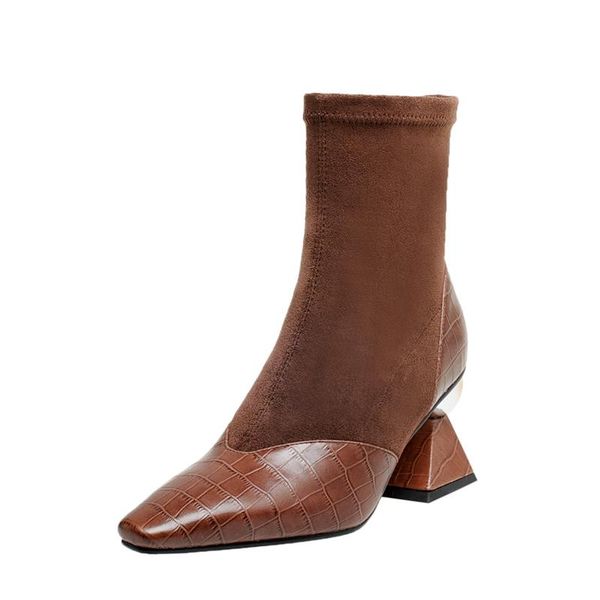 quality strange high heels women ankle boots popular patchwork genuine leather ladies boots fashion wedding party shoes woman, Black
quality strange high heels women ankle boots popular patchwork genuine leather ladies boots fashion wedding party shoes woman, Black