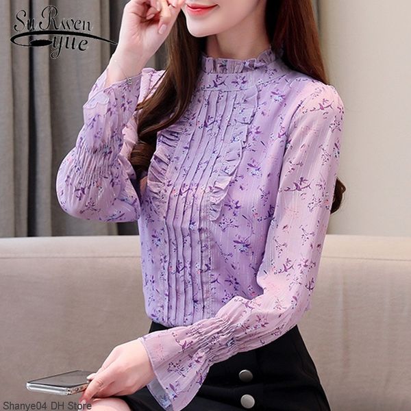 fashion spring long sleeve floral chiffon women blouses and flare sleeve print elegant ladies shirt female 8219 50 y200828, White
fashion spring long sleeve floral chiffon women blouses and flare sleeve print elegant ladies shirt female 8219 50 y200828, White