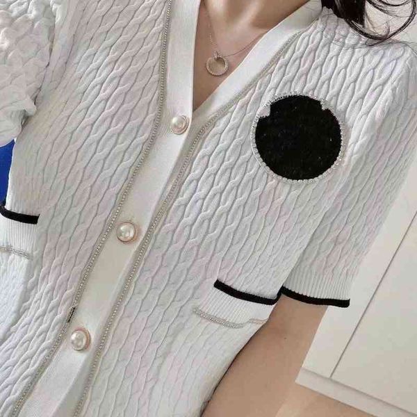 women's knits & tees knitted cardigan light luxury short-sleeved t-shirt summer wear 8jij, White
women's knits & tees knitted cardigan light luxury short-sleeved t-shirt summer wear 8jij, White