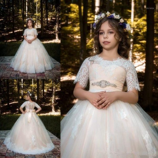 princess flower girl dresses lace capped ruffles shoulder sleeveless puffy tulle champagne flower girl dress for wedding1, Red;yellow
princess flower girl dresses lace capped ruffles shoulder sleeveless puffy tulle champagne flower girl dress for wedding1, Red;yellow