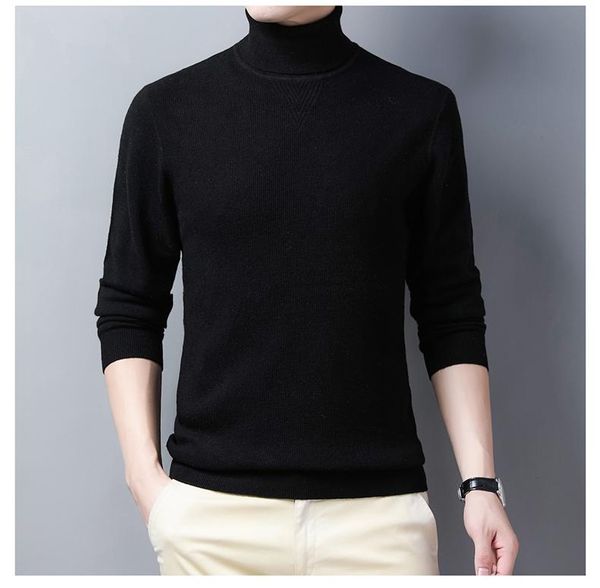 men's sweaters high collar sweater autumn and winter warm base 100% pure wool knitted, White;black
men's sweaters high collar sweater autumn and winter warm base 100% pure wool knitted, White;black