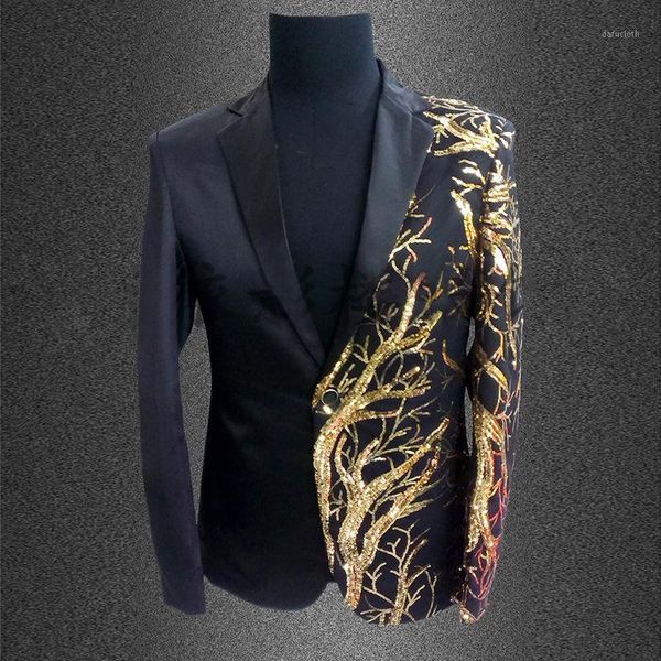 sequin mens jacket for costumes club singer sequins stage black red gold blazer men1, White;black
sequin mens jacket for costumes club singer sequins stage black red gold blazer men1, White;black