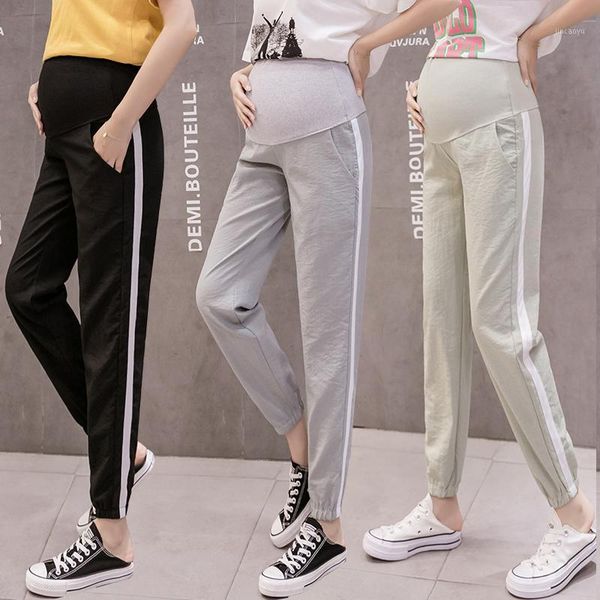 3127# maternity pants summer thin ninth pants support abdomen elastic waist belly support maternity trousers1, White
3127# maternity pants summer thin ninth pants support abdomen elastic waist belly support maternity trousers1, White