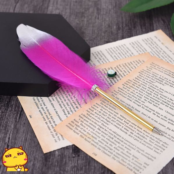 choice 2021 new fashion feather pen retro style quills wedding signature birthday party gift office school pen ballpen, Blue;orange
choice 2021 new fashion feather pen retro style quills wedding signature birthday party gift office school pen ballpen, Blue;orange