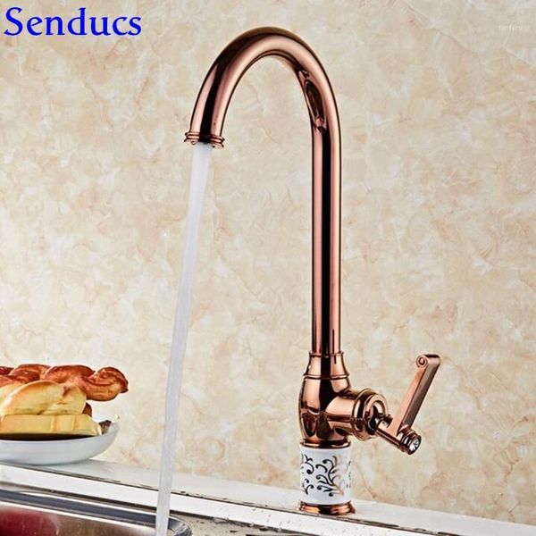 senducs rose gold kitchen faucet deck mounted brass bathroom basin sink faucet single lever rose gold kitchen mixer tap1
senducs rose gold kitchen faucet deck mounted brass bathroom basin sink faucet single lever rose gold kitchen mixer tap1