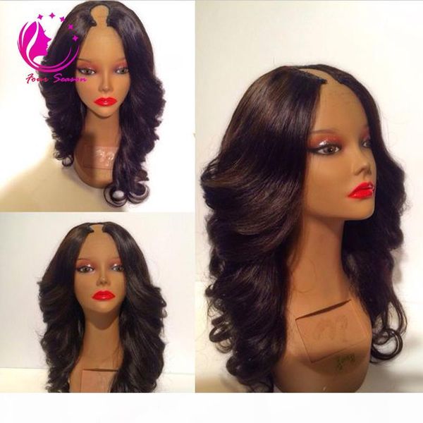 virgin brazilian body wave u shaped human hair wig unprocessed glueless upart soft virgin hair wig for black women middle side part, Black;brown
virgin brazilian body wave u shaped human hair wig unprocessed glueless upart soft virgin hair wig for black women middle side part, Black;brown