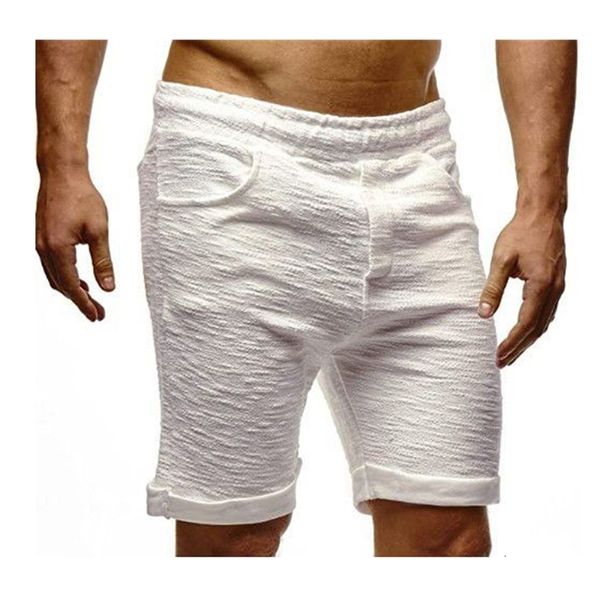 2020 summer cotton and hemp capris leisure fitness training solid color sports pants men's shorts, White;black
2020 summer cotton and hemp capris leisure fitness training solid color sports pants men's shorts, White;black