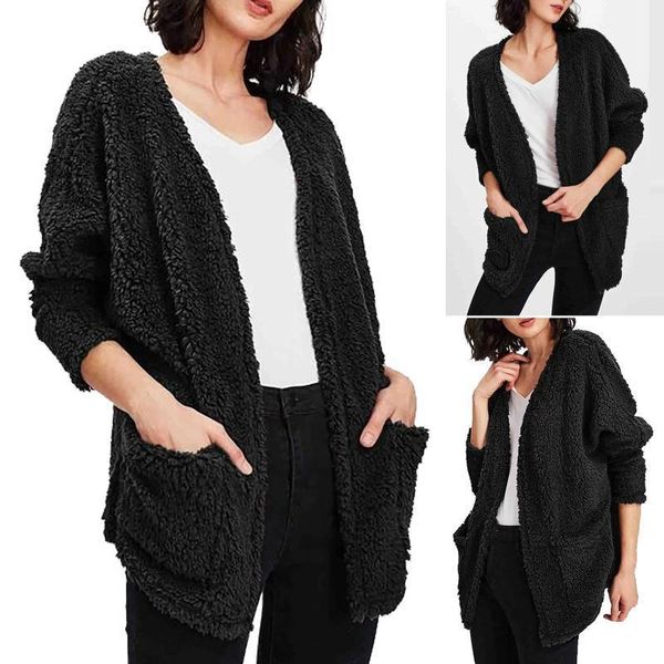 women solid teddy coat women winter faux fur coat thick plus size pockets plush jacket ladies autumn overcoat outerwear1, Black;brown
women solid teddy coat women winter faux fur coat thick plus size pockets plush jacket ladies autumn overcoat outerwear1, Black;brown