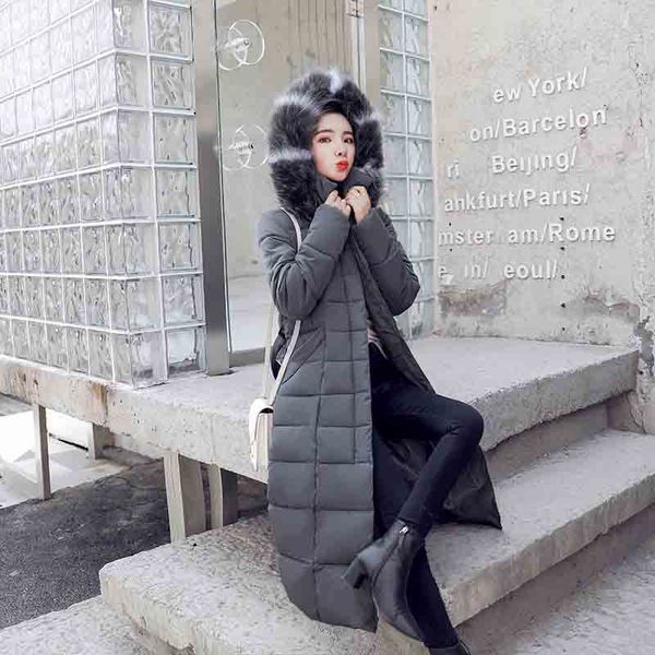 2021 new winter coat women long thick warm parka coat women fashion slim cotton padded fur collar outwear warm jacket vsya, Black
2021 new winter coat women long thick warm parka coat women fashion slim cotton padded fur collar outwear warm jacket vsya, Black