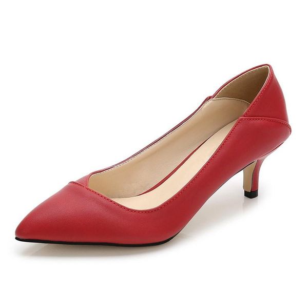 dress shoes 2021 spring women's thin med high heel women pumps bride party pointed toe leather plue size 35-46 db0004, Black
dress shoes 2021 spring women's thin med high heel women pumps bride party pointed toe leather plue size 35-46 db0004, Black