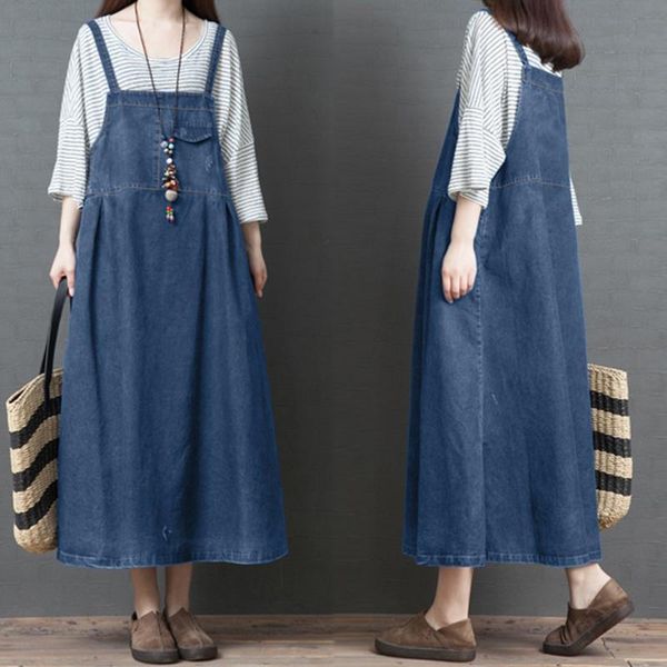 casual dresses fashion denim blue overall dress women's sundress 2021 zanzea jean midi vestidos female autumn strap solid robe femme 5x, Black;gray
casual dresses fashion denim blue overall dress women's sundress 2021 zanzea jean midi vestidos female autumn strap solid robe femme 5x, Black;gray