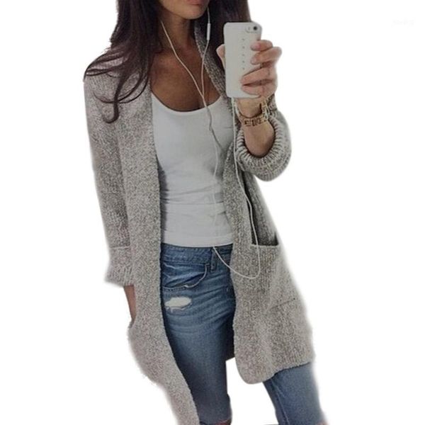 women coat autumn winter knitted sweaters long sleeve loose cardigan women open stitch stylish grey1, White
women coat autumn winter knitted sweaters long sleeve loose cardigan women open stitch stylish grey1, White