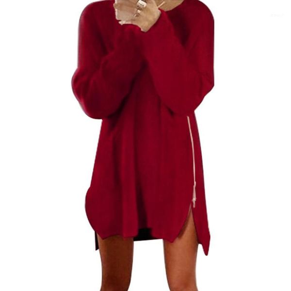 chic autumn warm women solid color long sleeve zipper slit side loose sweater dress1, White;black
chic autumn warm women solid color long sleeve zipper slit side loose sweater dress1, White;black