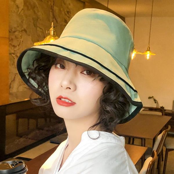 wide brim hats ht2935 anti-uv spring summer hat women 2021 fashion sun lady cotton flat panama bucket female fishing cap, Blue;gray
wide brim hats ht2935 anti-uv spring summer hat women 2021 fashion sun lady cotton flat panama bucket female fishing cap, Blue;gray
