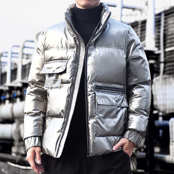 men's winter short lightweight hooded down youth sier bright face cotton padded jacket lovers fashion, Black
men's winter short lightweight hooded down youth sier bright face cotton padded jacket lovers fashion, Black