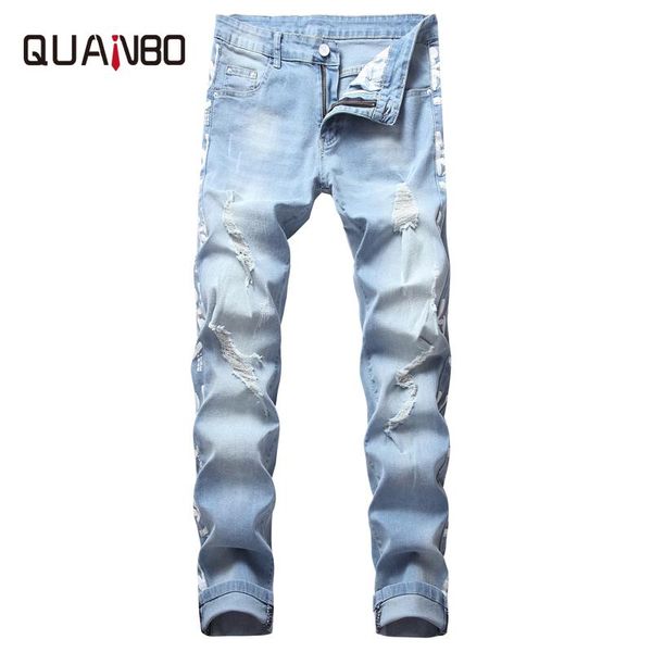 quanbo 2020 новое отверстие рваные stretch printing черные джинсы мужские тонкий прямой мода denim хлопок брюки street джинс, Blue
quanbo 2020 новое отверстие рваные stretch printing черные джинсы мужские тонкий прямой мода denim хлопок брюки street джинс, Blue