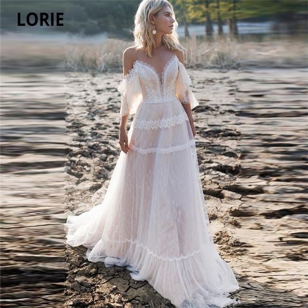 lorie bohemian wedding dresses off shoulder a line lace appliqued boho wedding gowns lacing plus size beach bridal gowns 201114, White;black
lorie bohemian wedding dresses off shoulder a line lace appliqued boho wedding gowns lacing plus size beach bridal gowns 201114, White;black