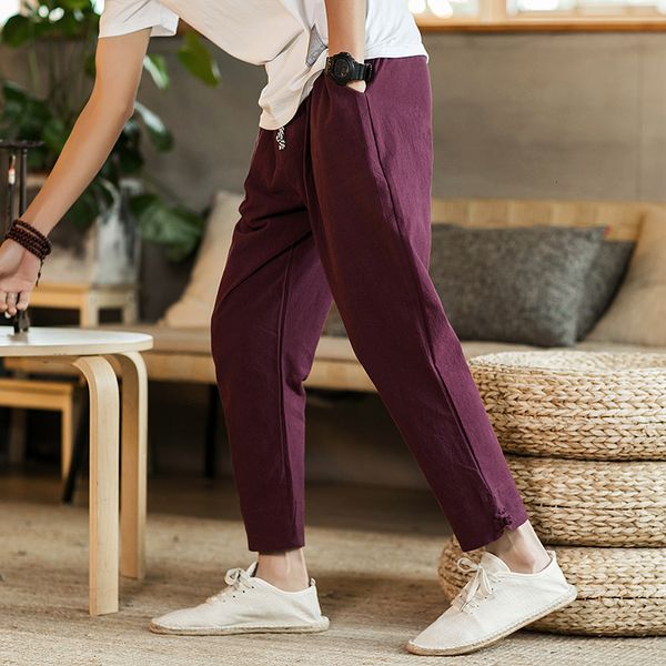 2021 new man cotton linen harem mens ankle-length frog solid pants male summer 16ei, Black
2021 new man cotton linen harem mens ankle-length frog solid pants male summer 16ei, Black