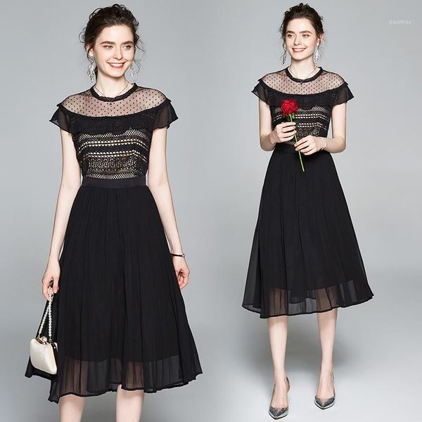 brand dress 2020 summer women for dresses plus size clothing european style vestidos elegant lace patchwork clothes1, Black;gray
brand dress 2020 summer women for dresses plus size clothing european style vestidos elegant lace patchwork clothes1, Black;gray