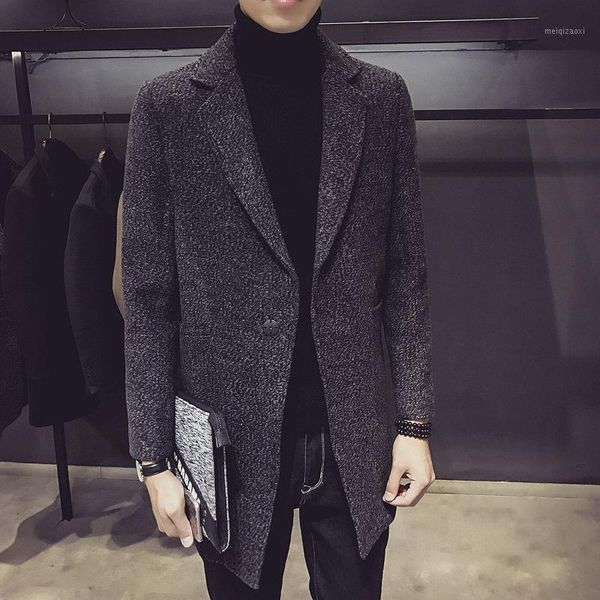 autumn and winter monsoon clothing men's slim plaid coat1, Black;brown 
autumn and winter monsoon clothing men's slim plaid coat1, Black;brown