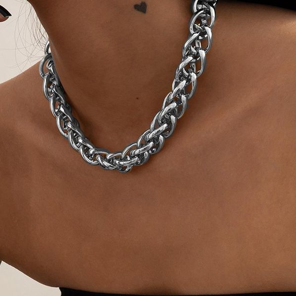 chokers lovoacc hyperbole chunky twist chains necklaces for women female gold color metallic necklace punk hip hop accessories, Golden;silver
chokers lovoacc hyperbole chunky twist chains necklaces for women female gold color metallic necklace punk hip hop accessories, Golden;silver