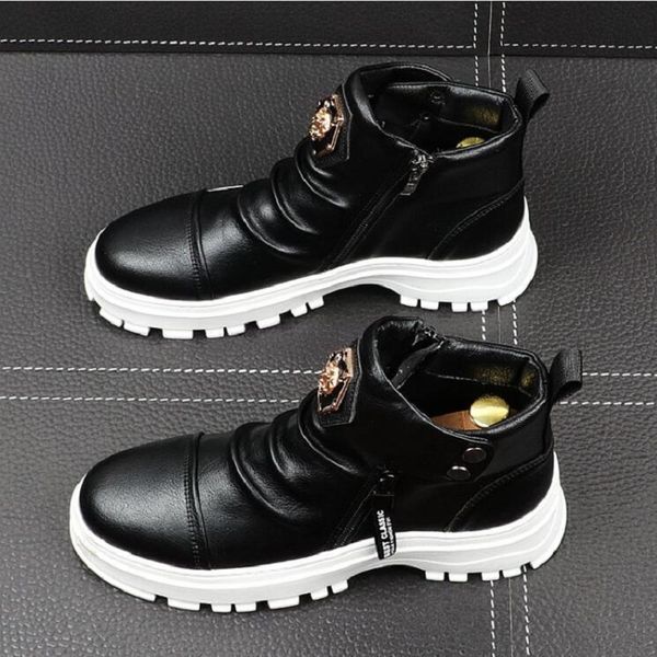 men fashion casual ankle boots spring autumn punk style rivets trend shoes male leather high hip hop sneakers white black 1nxa2
men fashion casual ankle boots spring autumn punk style rivets trend shoes male leather high hip hop sneakers white black 1nxa2
