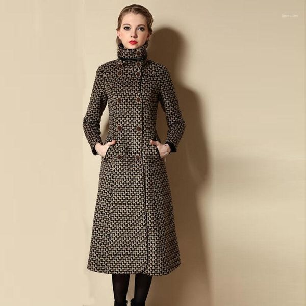 new 2019 women's winter coat warm cashmere overcoat female vintage plaid woolen coat turtleneck double breasted long coats women1, Black
new 2019 women's winter coat warm cashmere overcoat female vintage plaid woolen coat turtleneck double breasted long coats women1, Black