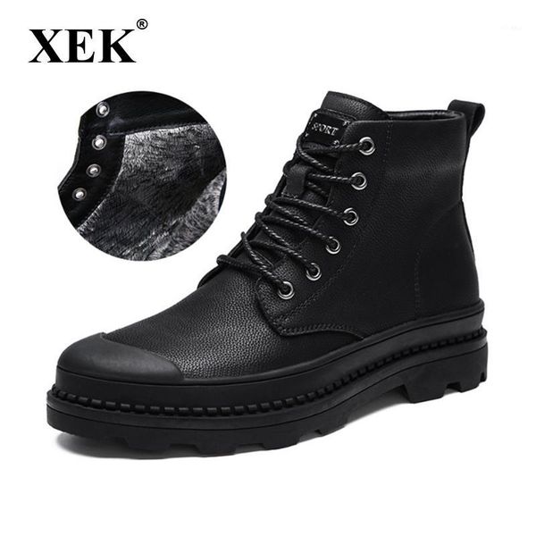 boots xek 2021 leather shoes men winter warm velvet snow size 47 zll5451, Black
boots xek 2021 leather shoes men winter warm velvet snow size 47 zll5451, Black
