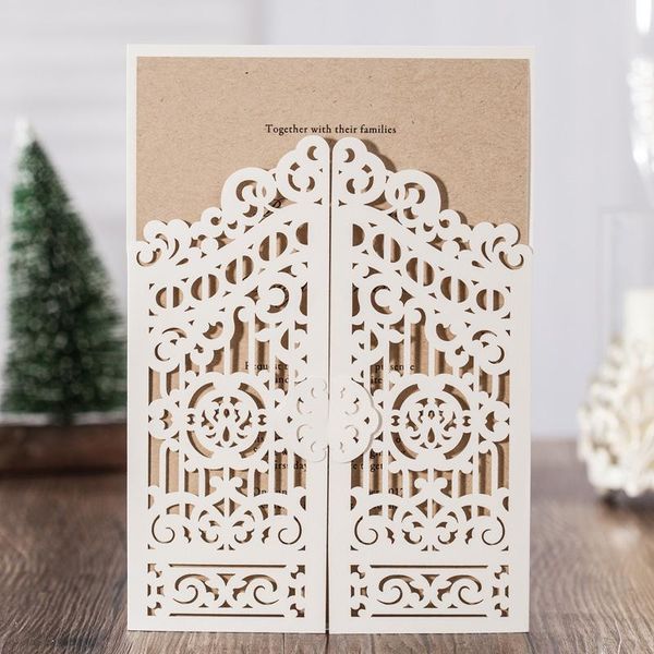 50pcs laser cut wedding invitations cards with ivory open door hollow flowers design cardstock for birthday party favors cw6178
50pcs laser cut wedding invitations cards with ivory open door hollow flowers design cardstock for birthday party favors cw6178