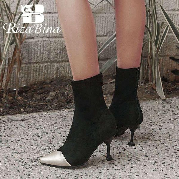 rizabina fashion patchwork women ankle boots pointed toe thin high heels shoes women autumn winter footwear plus size 32-481, Black
rizabina fashion patchwork women ankle boots pointed toe thin high heels shoes women autumn winter footwear plus size 32-481, Black