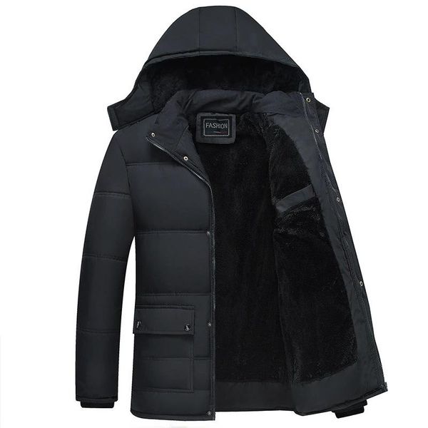 coats thicken fur fleece warm winter windproof jackets casual mens parka hooded outwear cotton-padded jacket, Black
coats thicken fur fleece warm winter windproof jackets casual mens parka hooded outwear cotton-padded jacket, Black