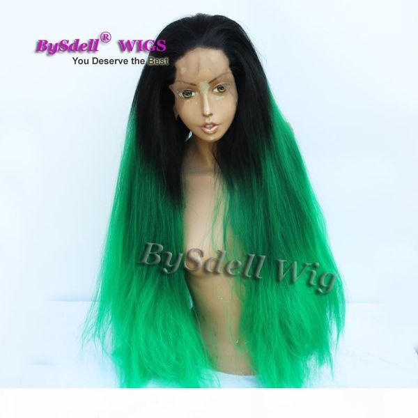 colorful hair wig 180% density synthetic long yaki straight hair lace front wig black root green ombre color wigs coaplay drag queen wig
colorful hair wig 180% density synthetic long yaki straight hair lace front wig black root green ombre color wigs coaplay drag queen wig