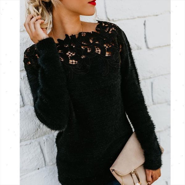 women fashion black knitted pullover jumper sweater warm long sleeve knitwear lace hollow floral winter sweater jersey mujer, White;black
women fashion black knitted pullover jumper sweater warm long sleeve knitwear lace hollow floral winter sweater jersey mujer, White;black